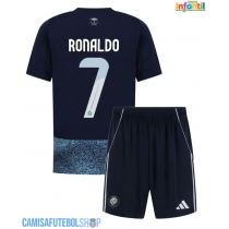Camisa de time de futebol Al-Nassr Cristiano Ronaldo #7 Replicas 2º Equipamento Infantil 2025-26 Manga Curta (+ Calças curtas)